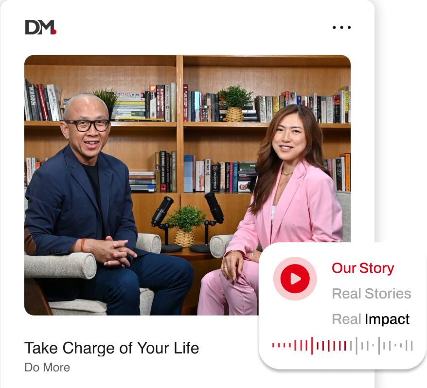 Do More Media hosts recording an episode